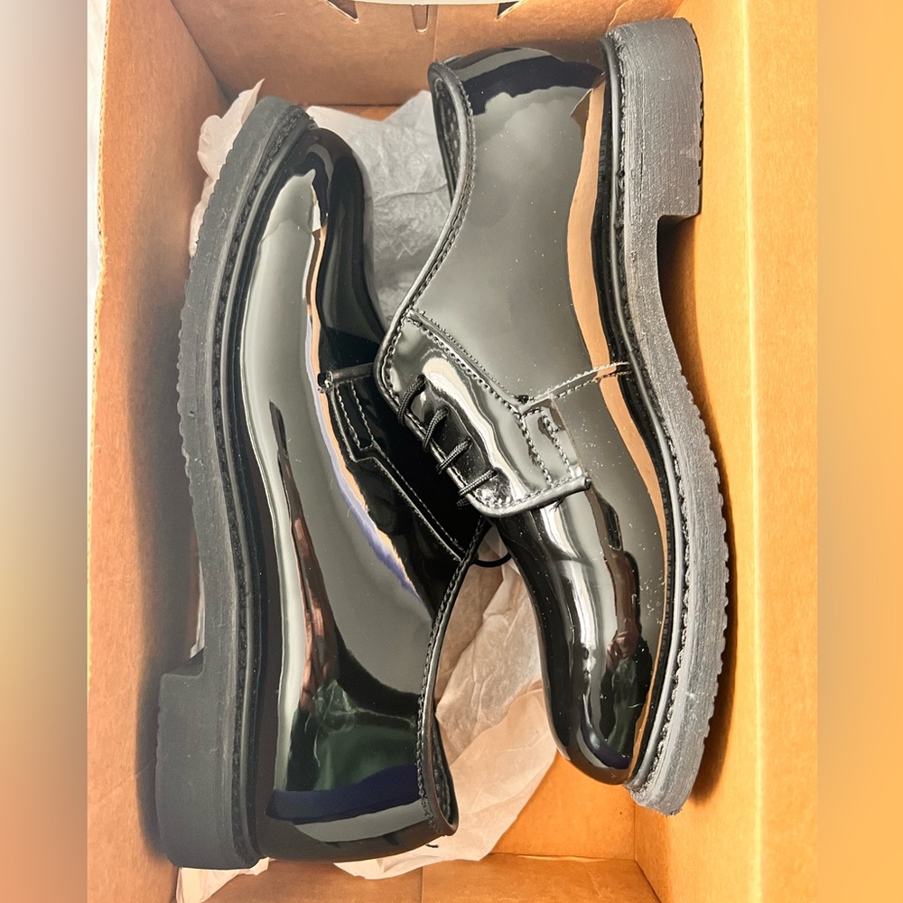 Bates Durashocks High Gloss Black Patent Oxfords